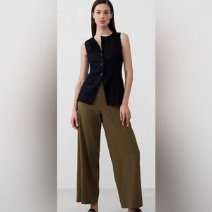 NWOT! Brand New Banana Republic Hayden Wide Leg Pants, Olive, Size 12 P